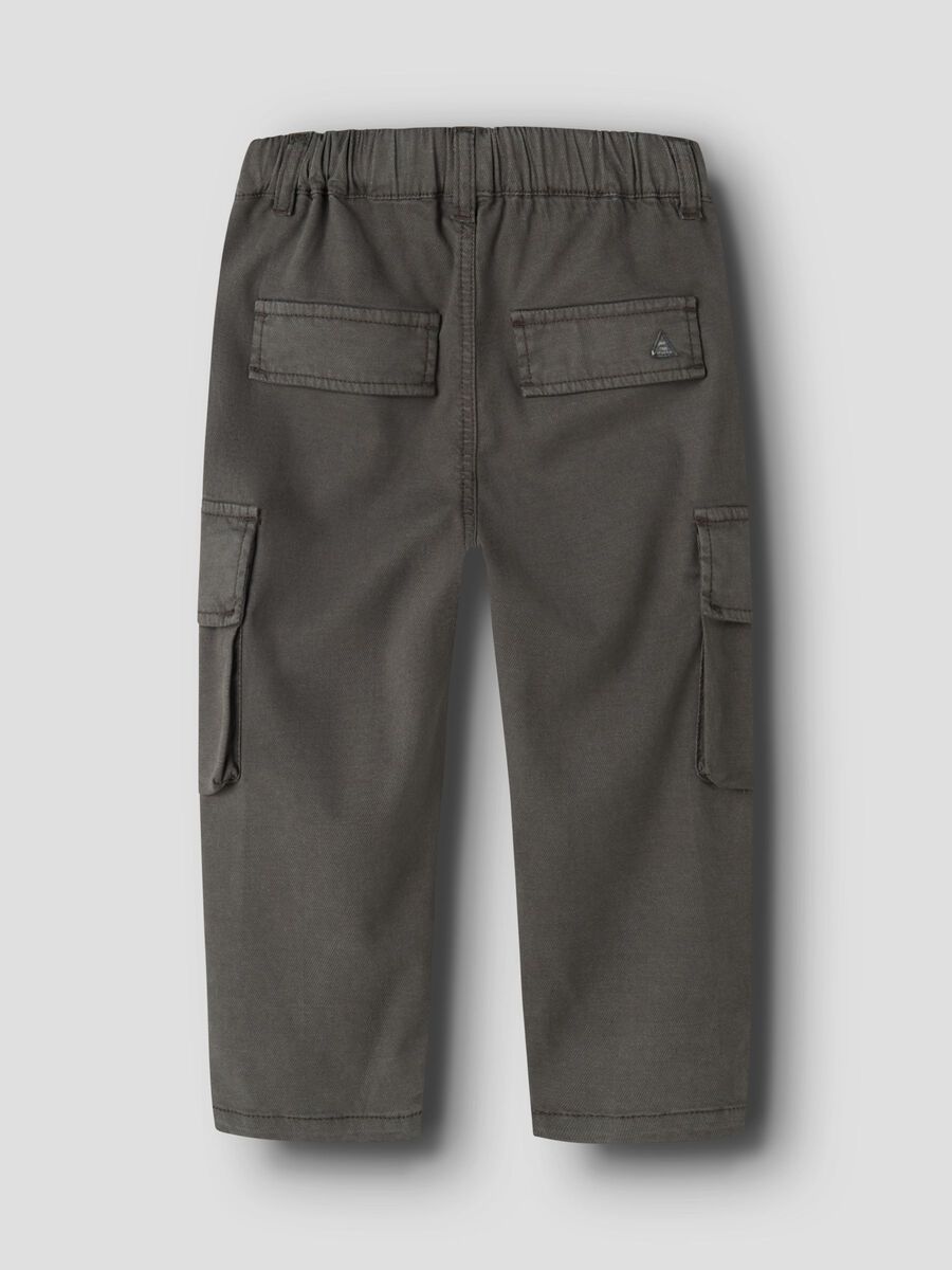 Carousel image - TAPERED CARGO TROUSERS, Peat | 4