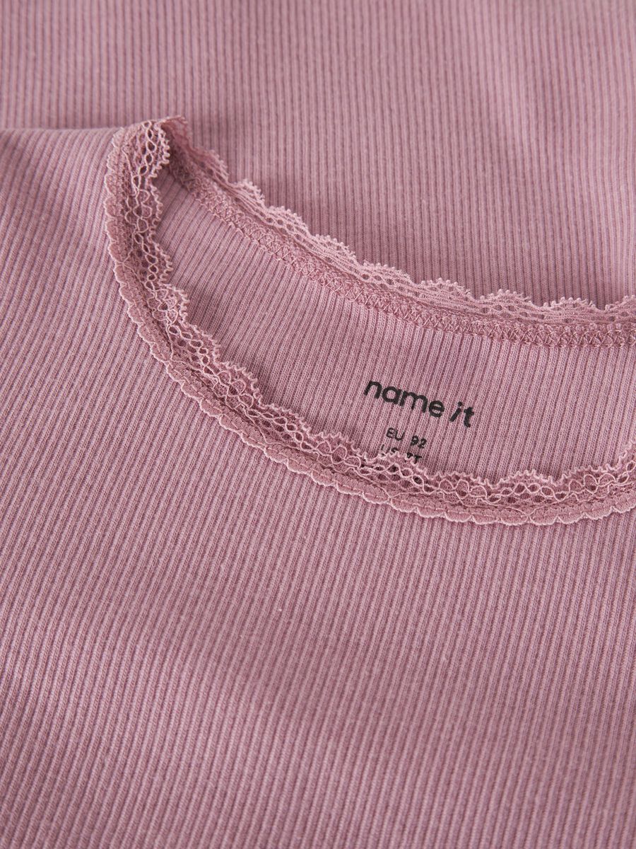 Carousel image - BASIC TOP MET LANGE MOUWEN, Lilas | 3