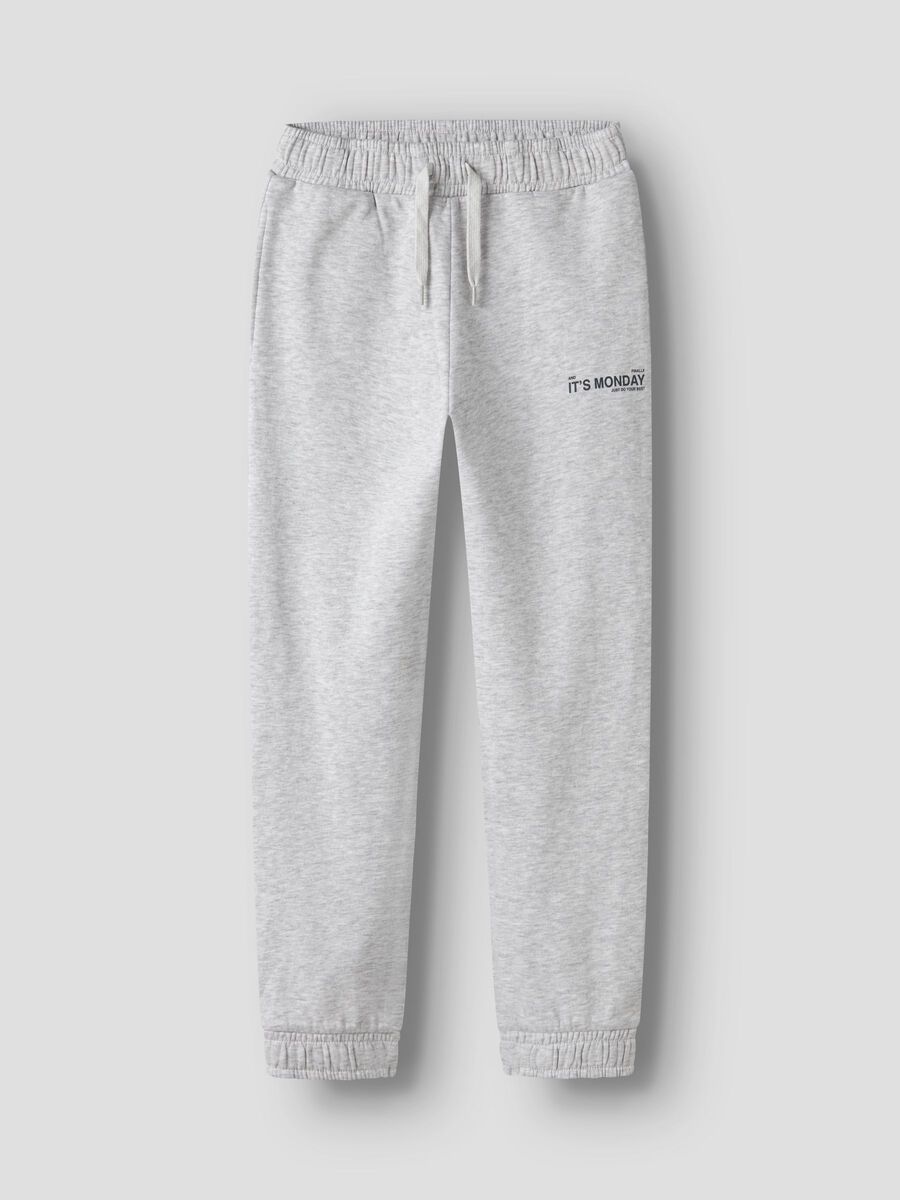 Carousel image 1 ORGANIC COTTON SWEATPANTS, Light Grey Melange