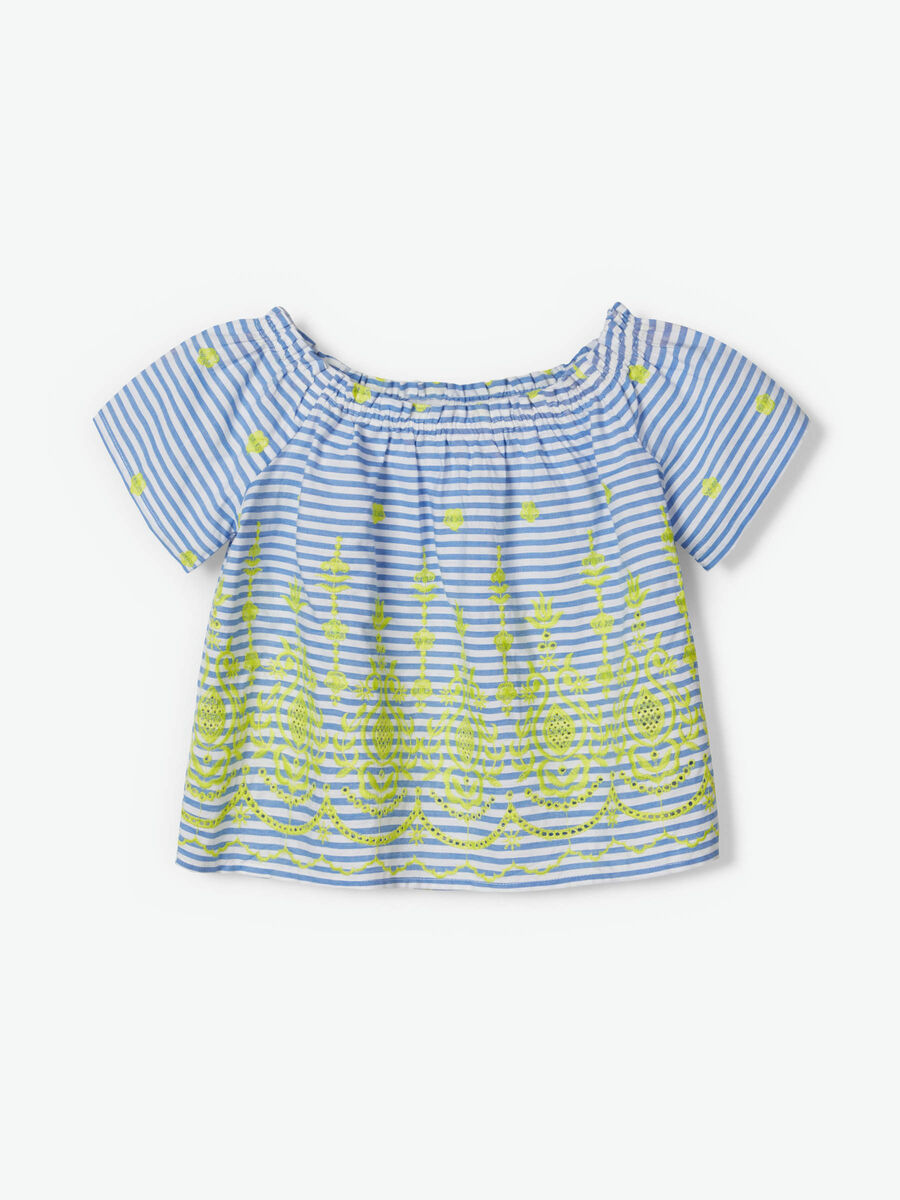 Name it STRIPED COTTON BLOUSE, Colony Blue, highres - 13178435_ColonyBlue_003.jpg