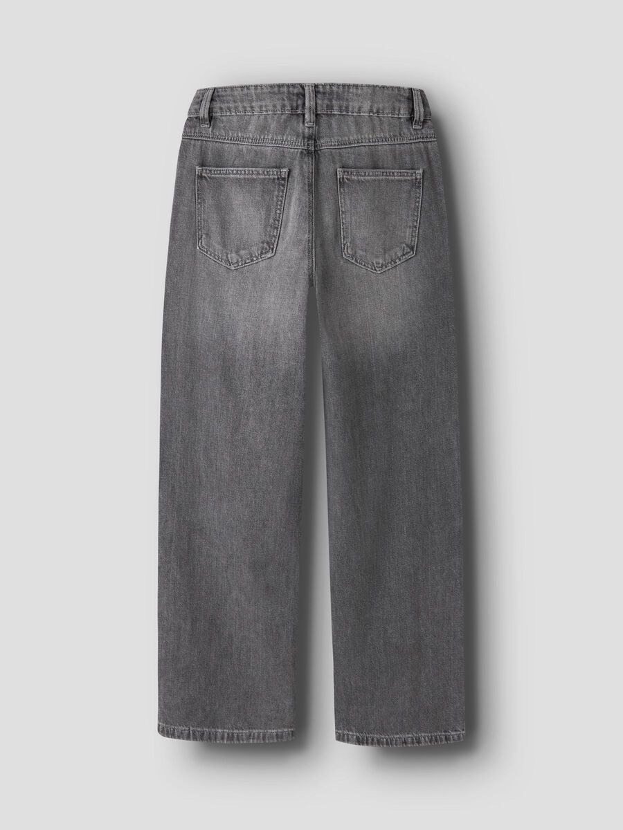 Carousel image - WIDE LEG JEANS, Medium Grey Denim | 4