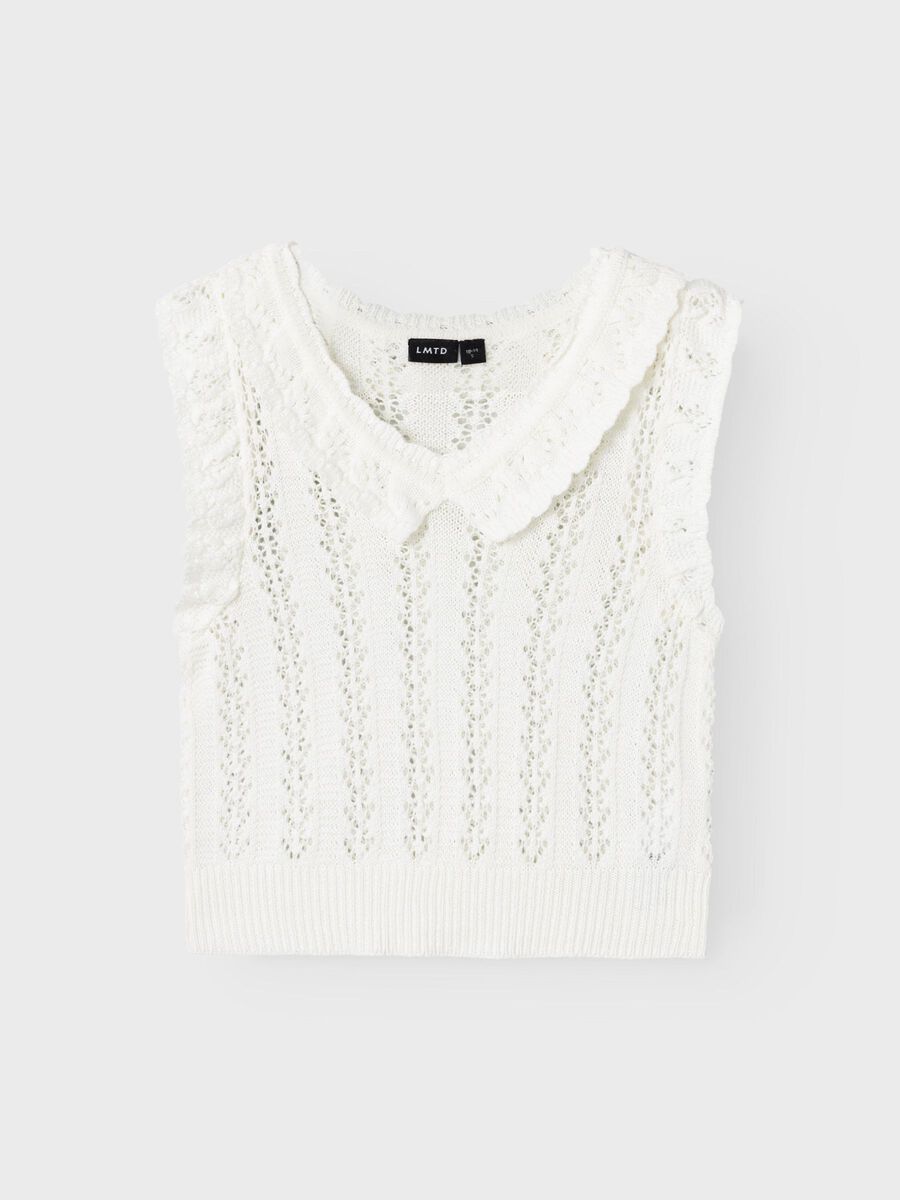 Name it CROPPED KNITTED VEST, White Alyssum, highres - 13231930_WhiteAlyssum_003.jpg