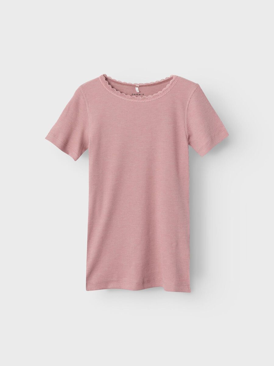 Carousel image - RIB SLIM T-SHIRT, Deauville Mauve | 1