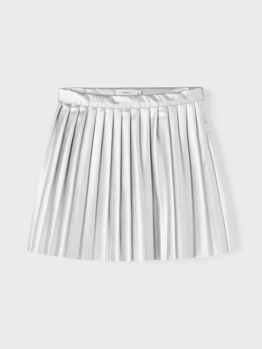 name it SKINNENDE PLISSERT SKJØRT, Silver Colour, highres - 13197976_SilverColour_003.jpg