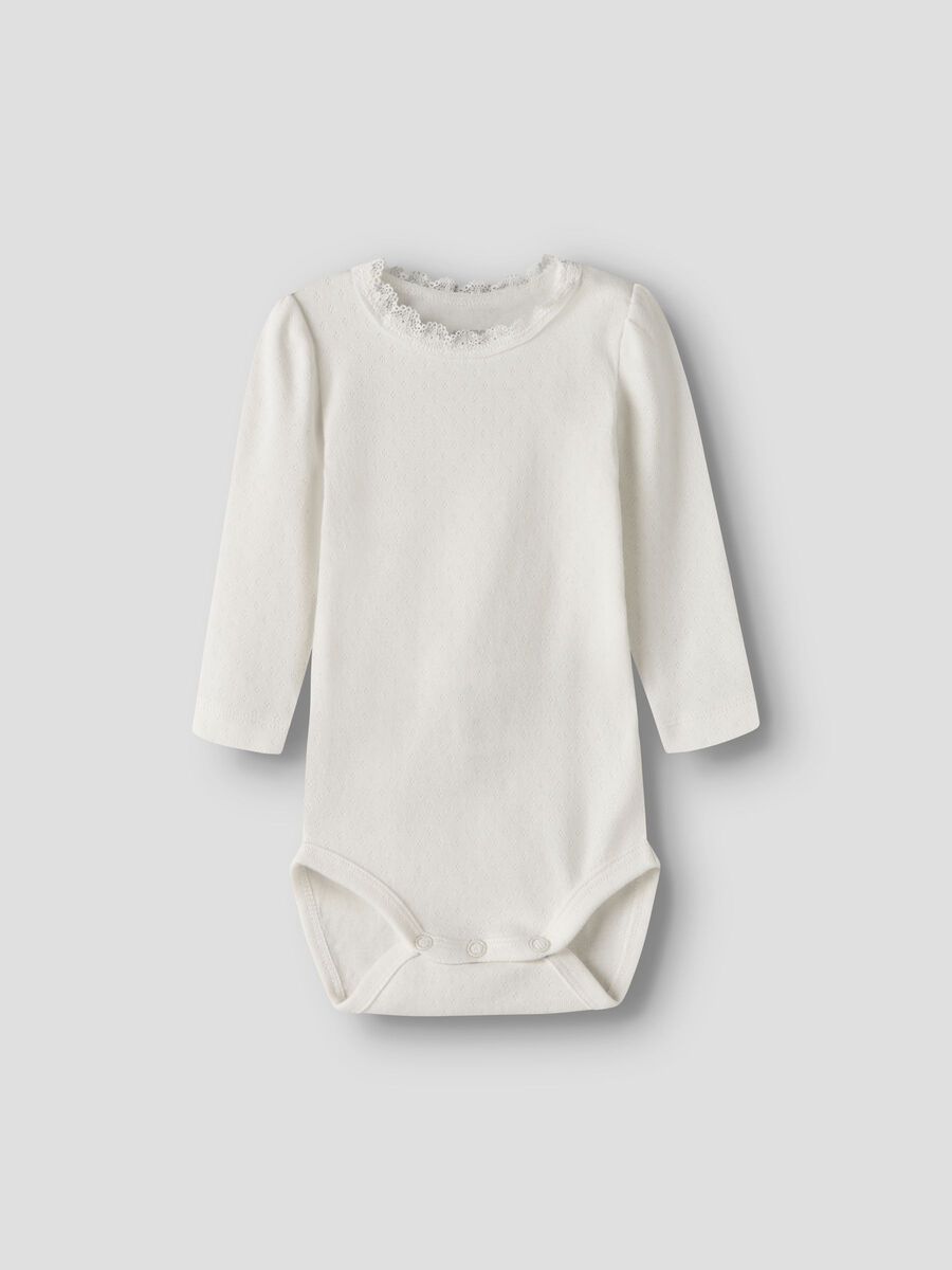 Product carousel image 1 ORGANIC COTTON ROMPER, Cloud Dancer