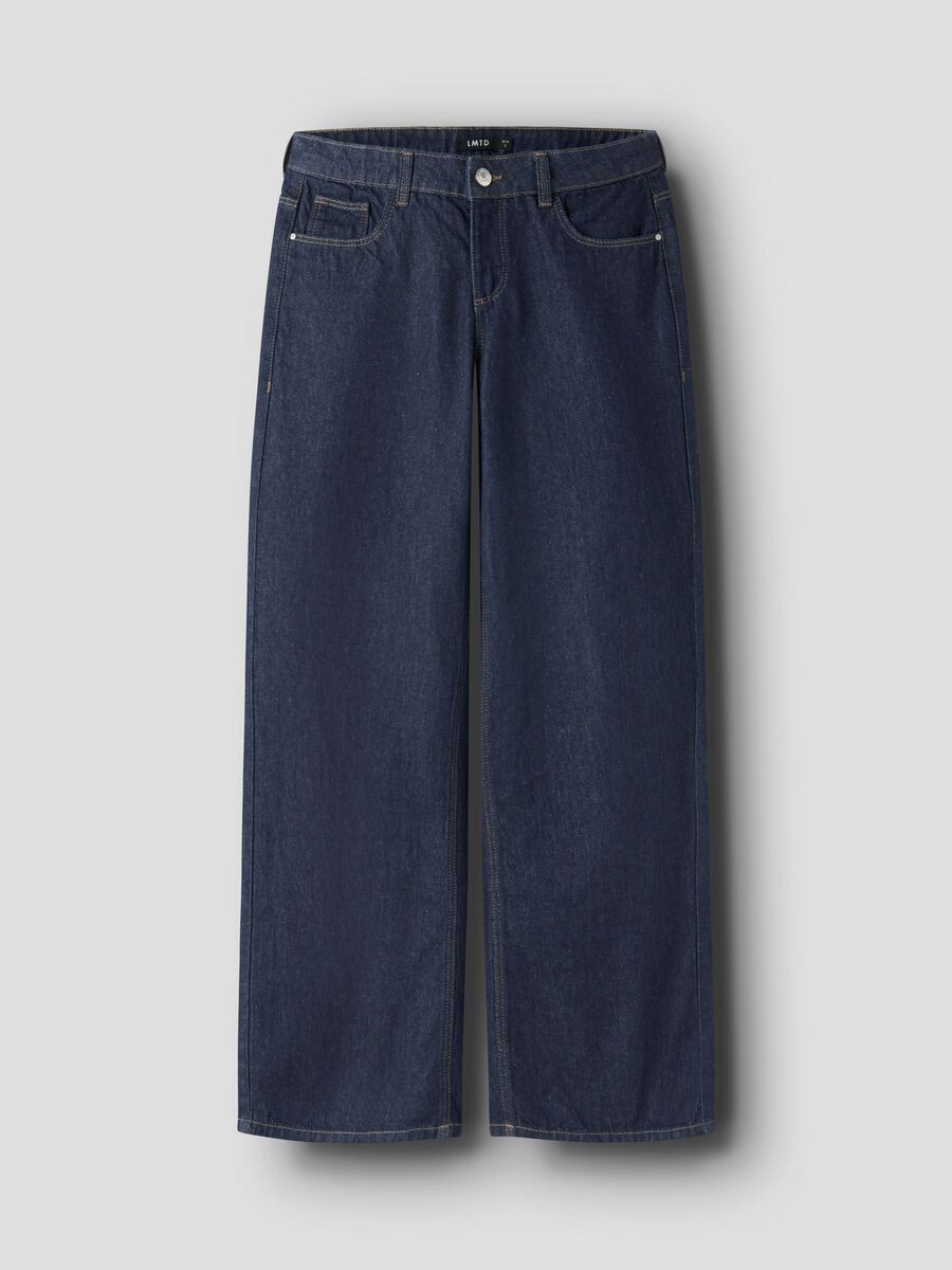 Carousel image - WIDE LEG JEANS, Dark Blue Denim | 1