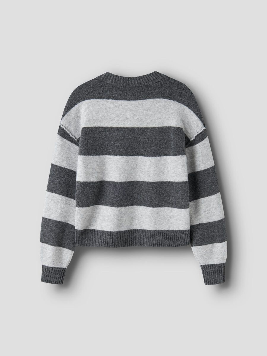 Carousel image - &Agrave; MANCHES LONGUES PULL EN MAILLE, Dark Grey Melange | 4