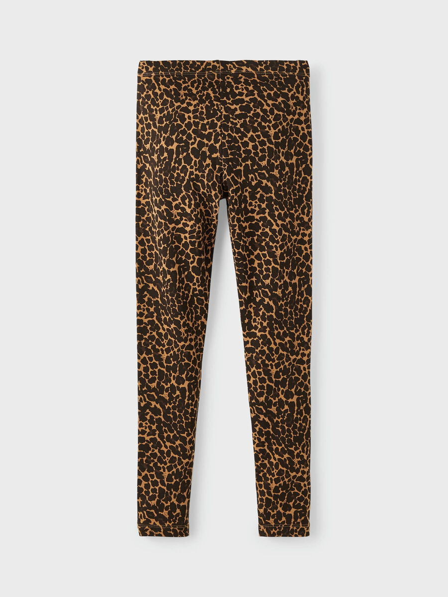 Carousel image - HELDEKKENDE DYREPRINT LEGGINGS, Toasted Coconut | 2