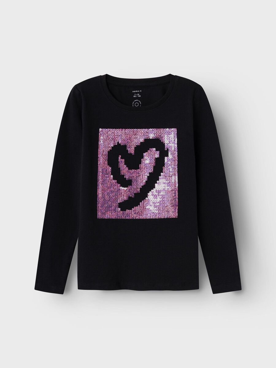 name it SEQUINS LONG SLEEVED TOP, Black, highres - 13228077_Black_1094213_003.jpg