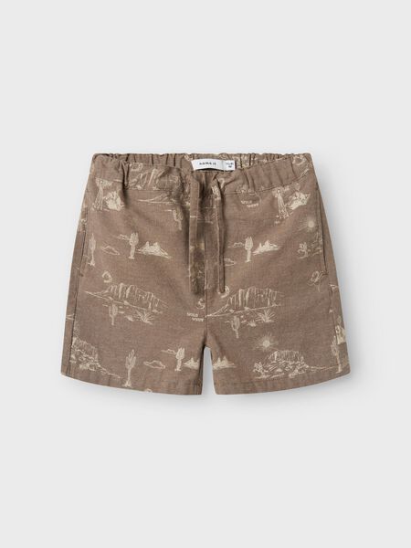 name it ØKOLOGISK BOMULD SHORTS, Walnut, highres - 13242319_Walnut_003.jpg