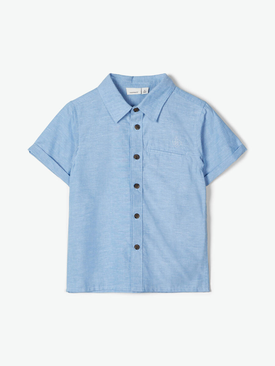 Name it KATOENEN SHORTSLEEVE OVERHEMD, Sterling Blue, highres - 13175700_SterlingBlue_003.jpg