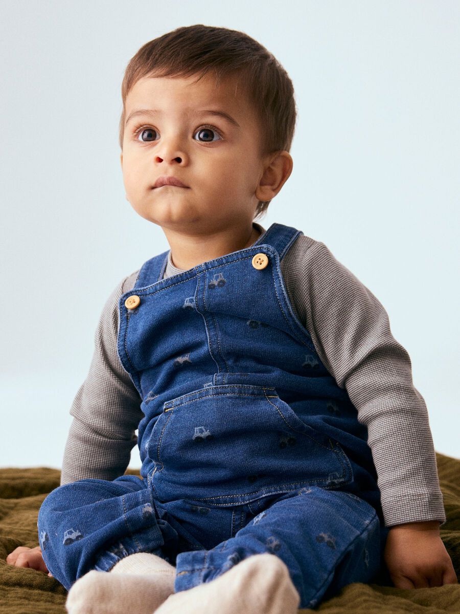 Product carousel image 2 BARREL FIT OVERALLS, Dark Blue Denim