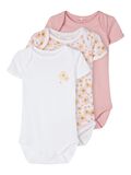 Name it 3-PACK SHORT-SLEEVED BODYSUIT, Silver Pink, highres - 13189059_SilverPink_001.jpg