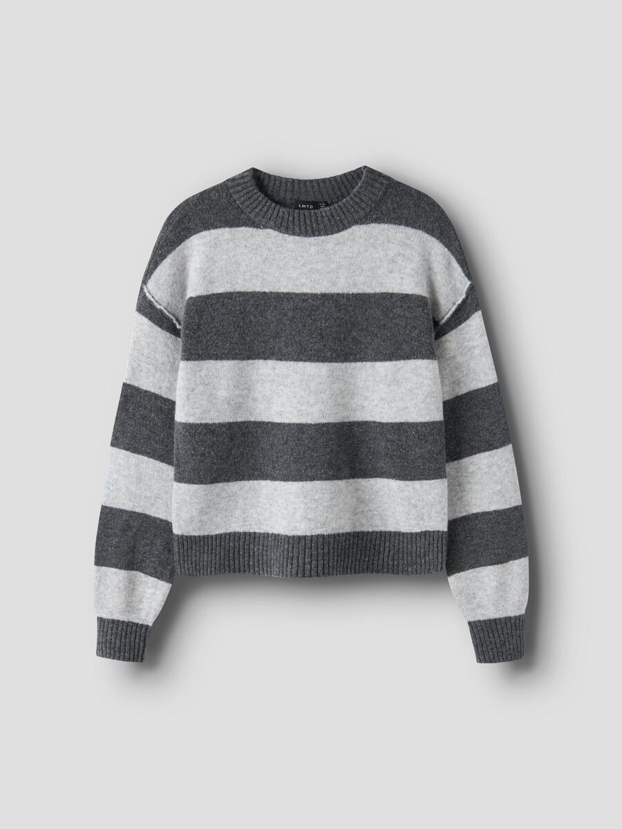 Product carousel image - LONG SLEEVED KNITTED PULLOVER, Dark Grey Melange | 2