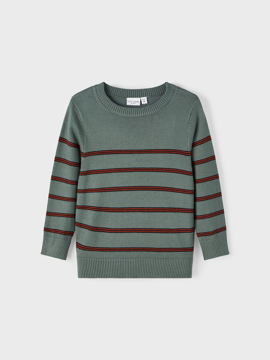 Name it STRIPED KNITTED TOP, Balsam Green, highres - 13209476_BalsamGreen_003.jpg