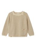 Name it STRIPED KNITTED PULLOVER, Wood Ash, highres - 13227597_WoodAsh_001.jpg