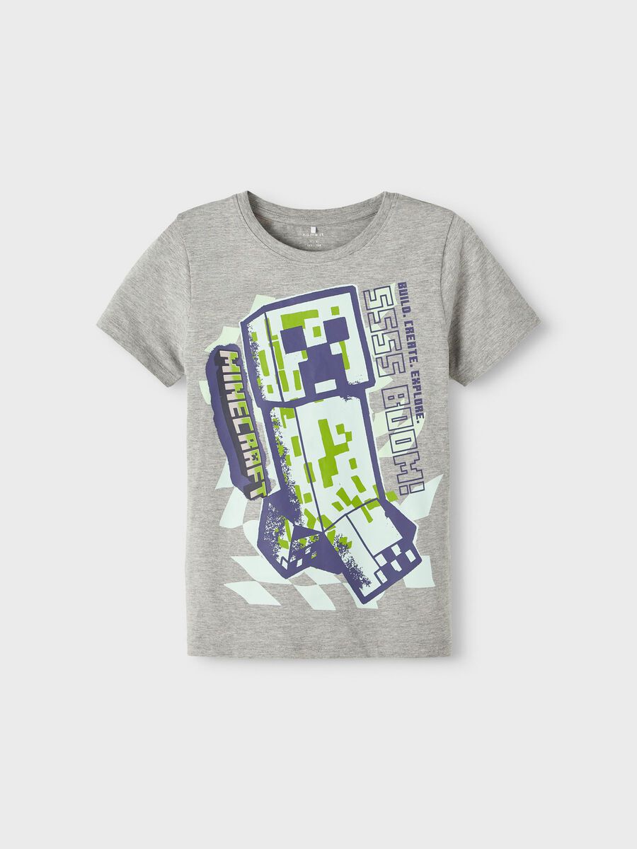 Name it À MOTIF MINECRAFT T-SHIRT, Grey Melange, highres - 13221930_GreyMelange_003.jpg