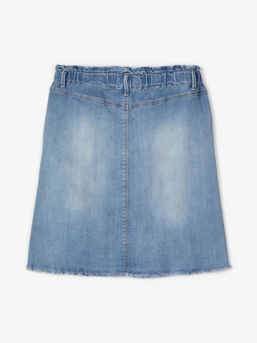 Product carousel image - HIGH WAIST DENIM SKIRT, Light Blue Denim | 2