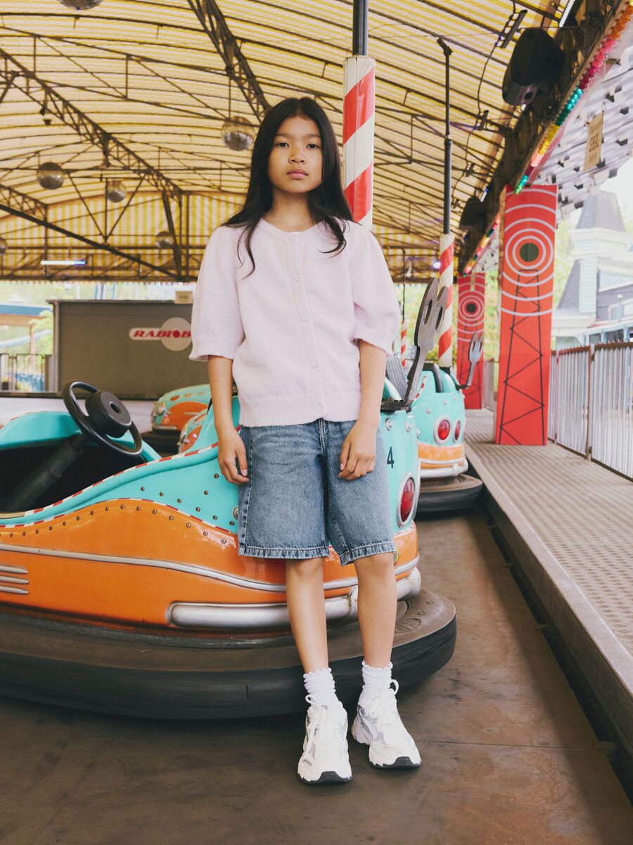Carousel image - 2/4 SLEEVED KNITTED CARDIGAN, Lavender Fog | 4