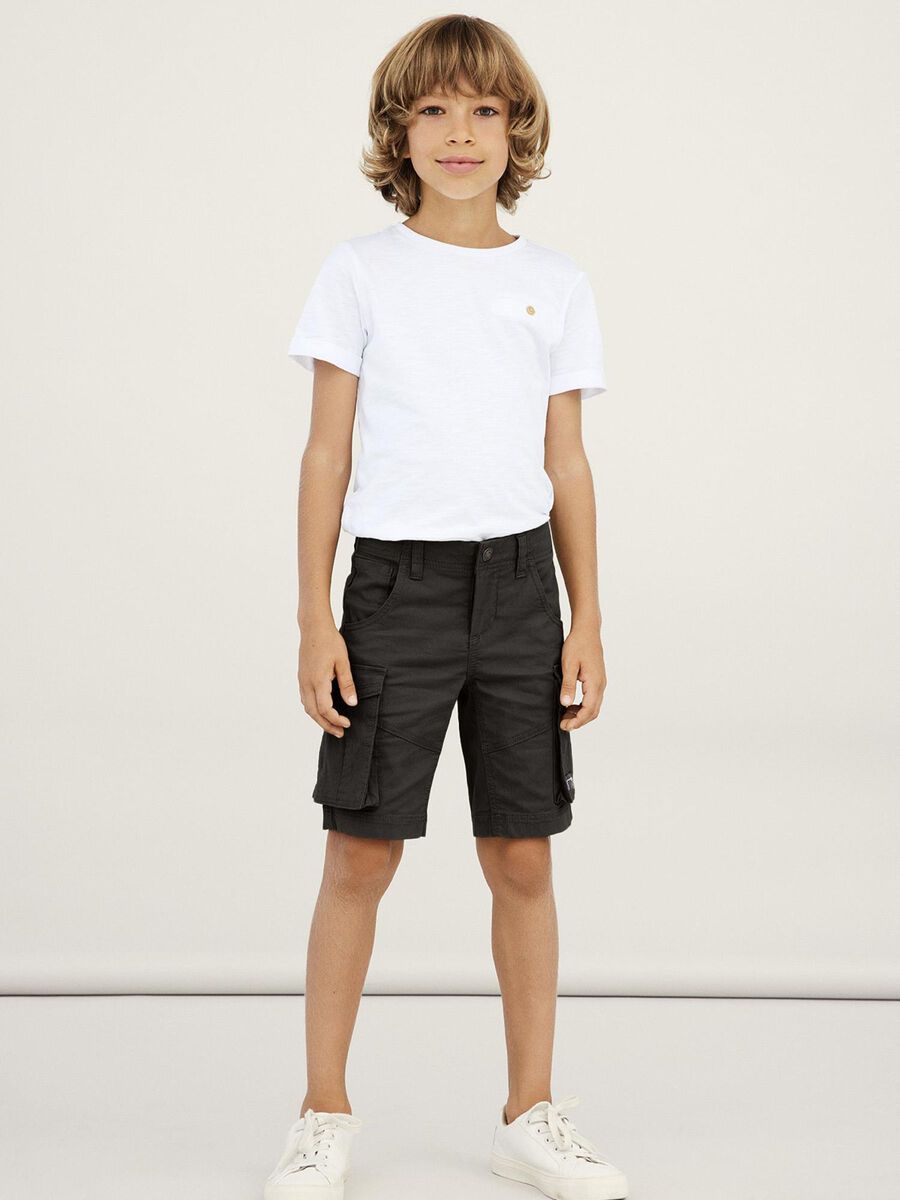name it REGULAR FIT SHORTS, Black, highres - 13198124_Black_007.jpg