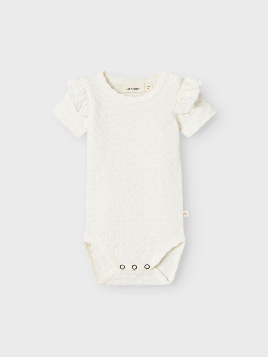 Carousel image 1 KORTE MOUWEN ROMPER, Coconut Milk