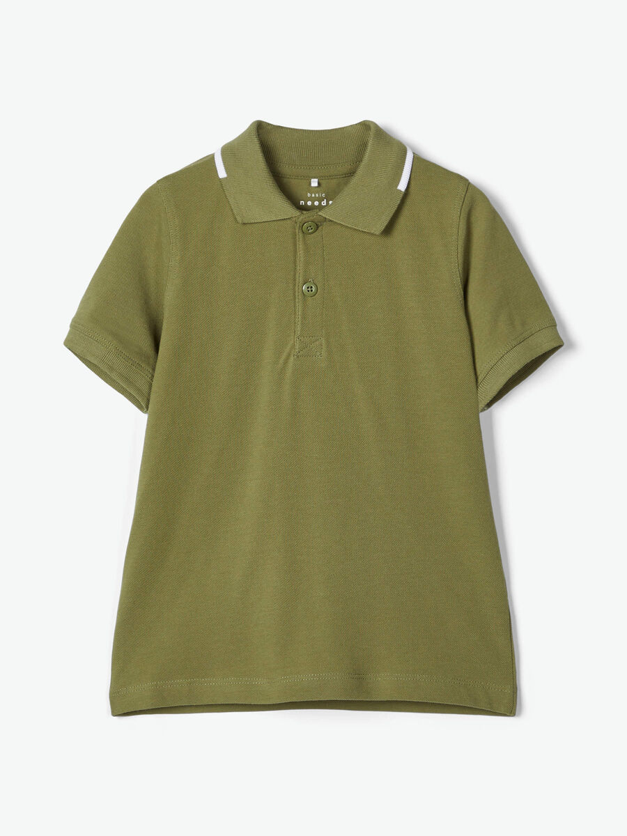 Name it MANCHES COURTES COTON POLO, Loden Green, highres - 13173877_LodenGreen_003.jpg