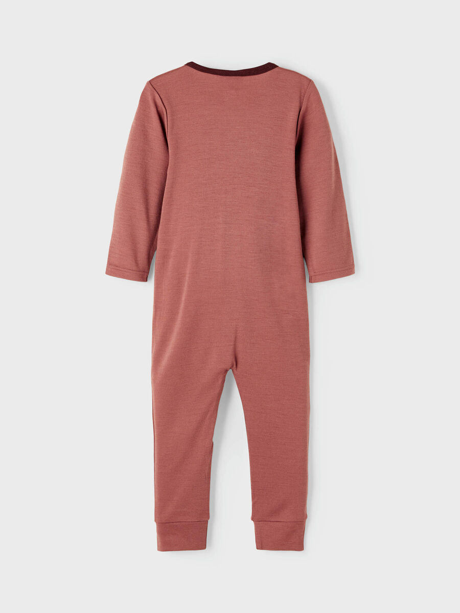 Carousel image - MERINO WOOL NIGHTSUIT, Cognac | 2