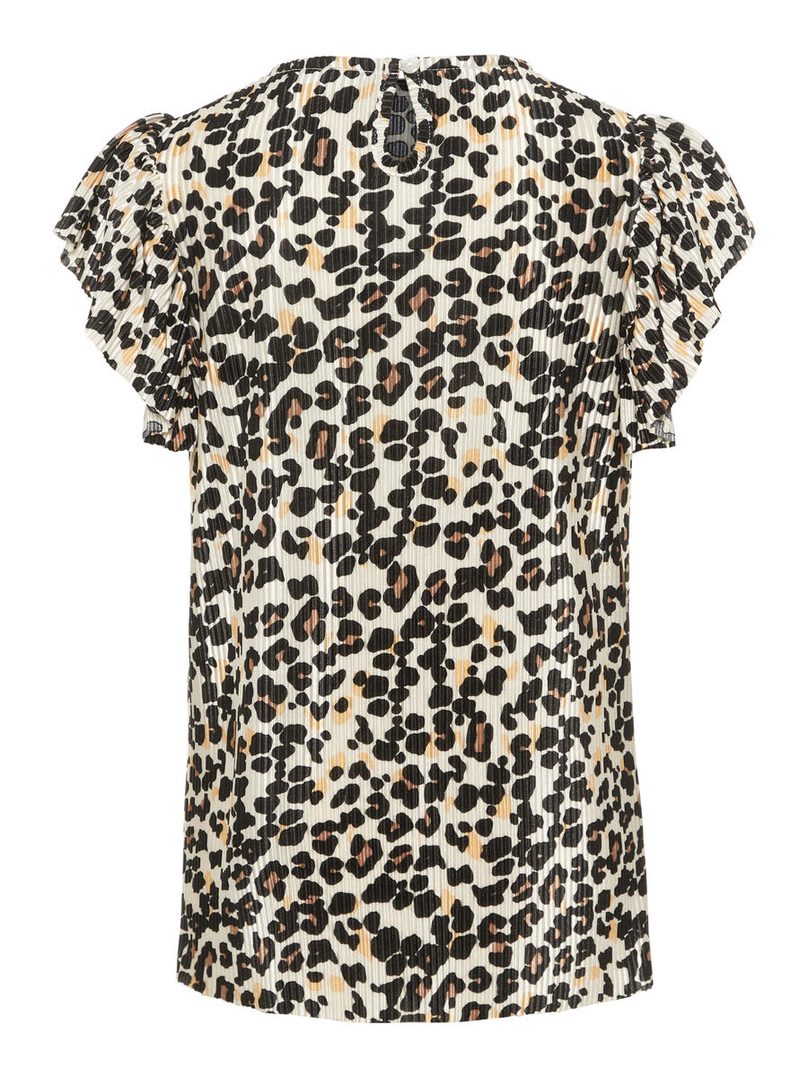 Name it SHORT-SLEEVE LEOPARD PRINT TOP, Snow White, highres - 13171075_SnowWhite_002.jpg