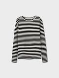 Product image thumbnail - MAILLE C&Ocirc;TEL&Eacute;E TOP &Agrave; MANCHES LONGUES, Black | 1