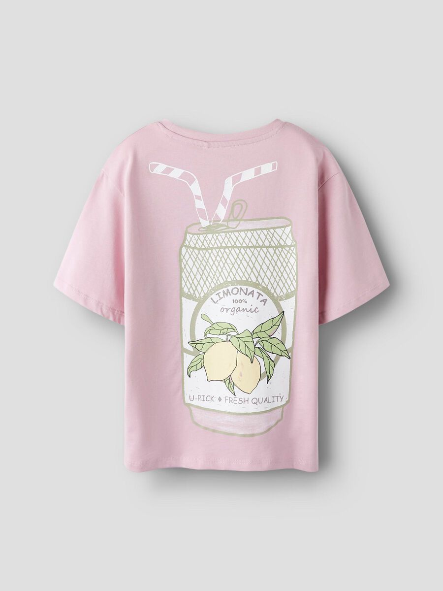 name it BAWEŁNA ORGANICZNA T-SHIRT, Bleached Mauve, highres - 13250782_BleachedMauve_002.jpg