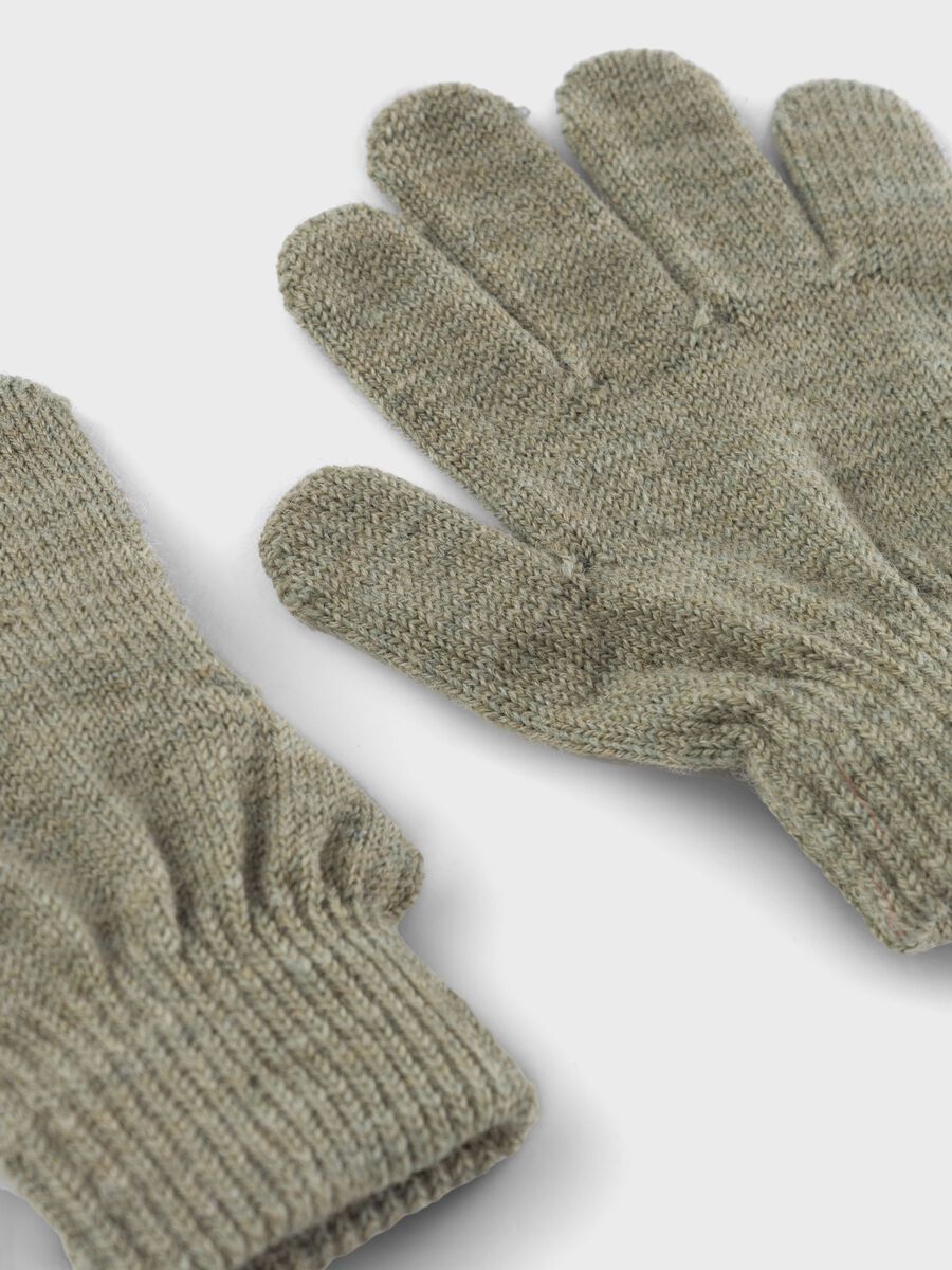 Name it RIB KNIT GLOVES, Vetiver, highres - 13214786_Vetiver_005.jpg