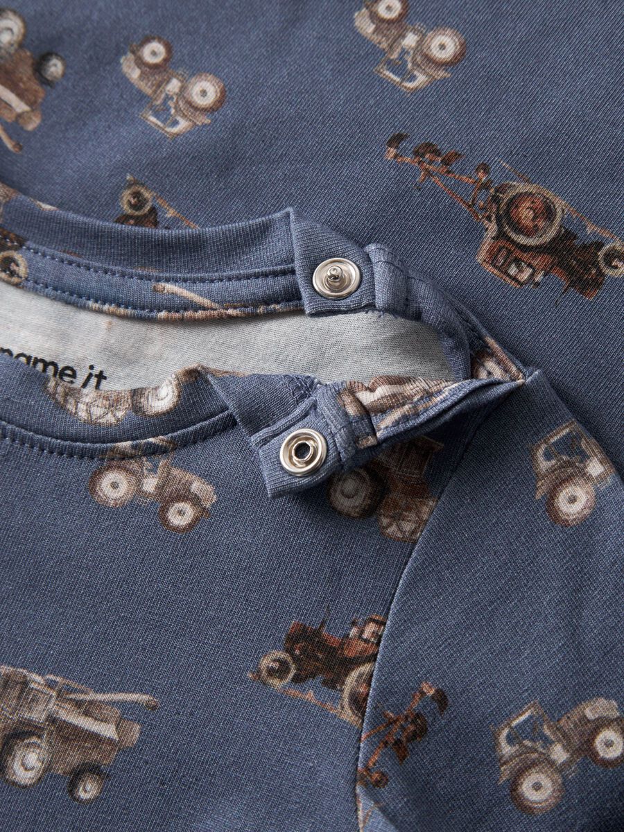 Product carousel image - ORGANIC COTTON ROMPER, Vintage Indigo | 2