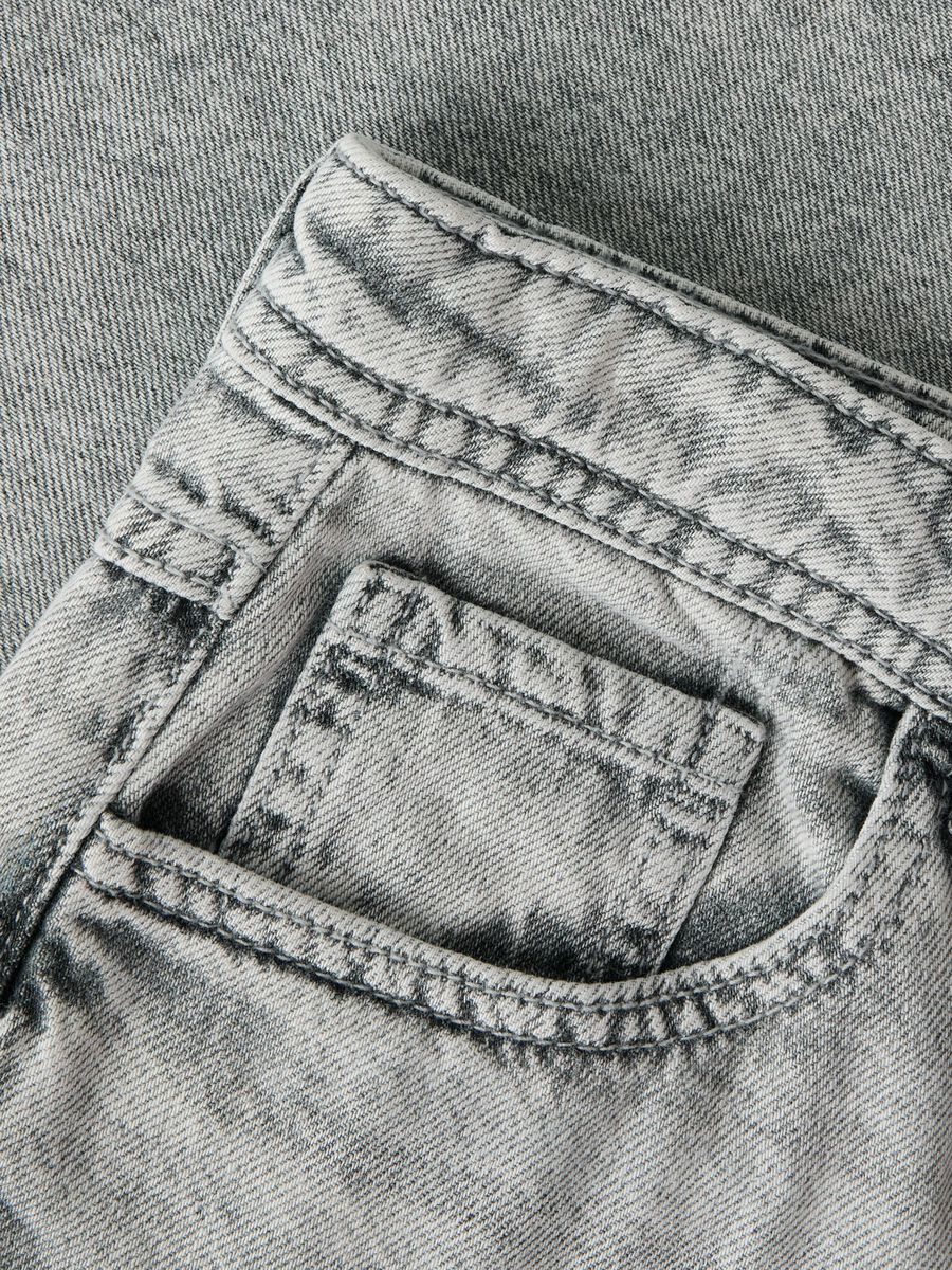 Carousel image 6 BAGGY JORTS DENIM SHORTS, Light Grey Denim
