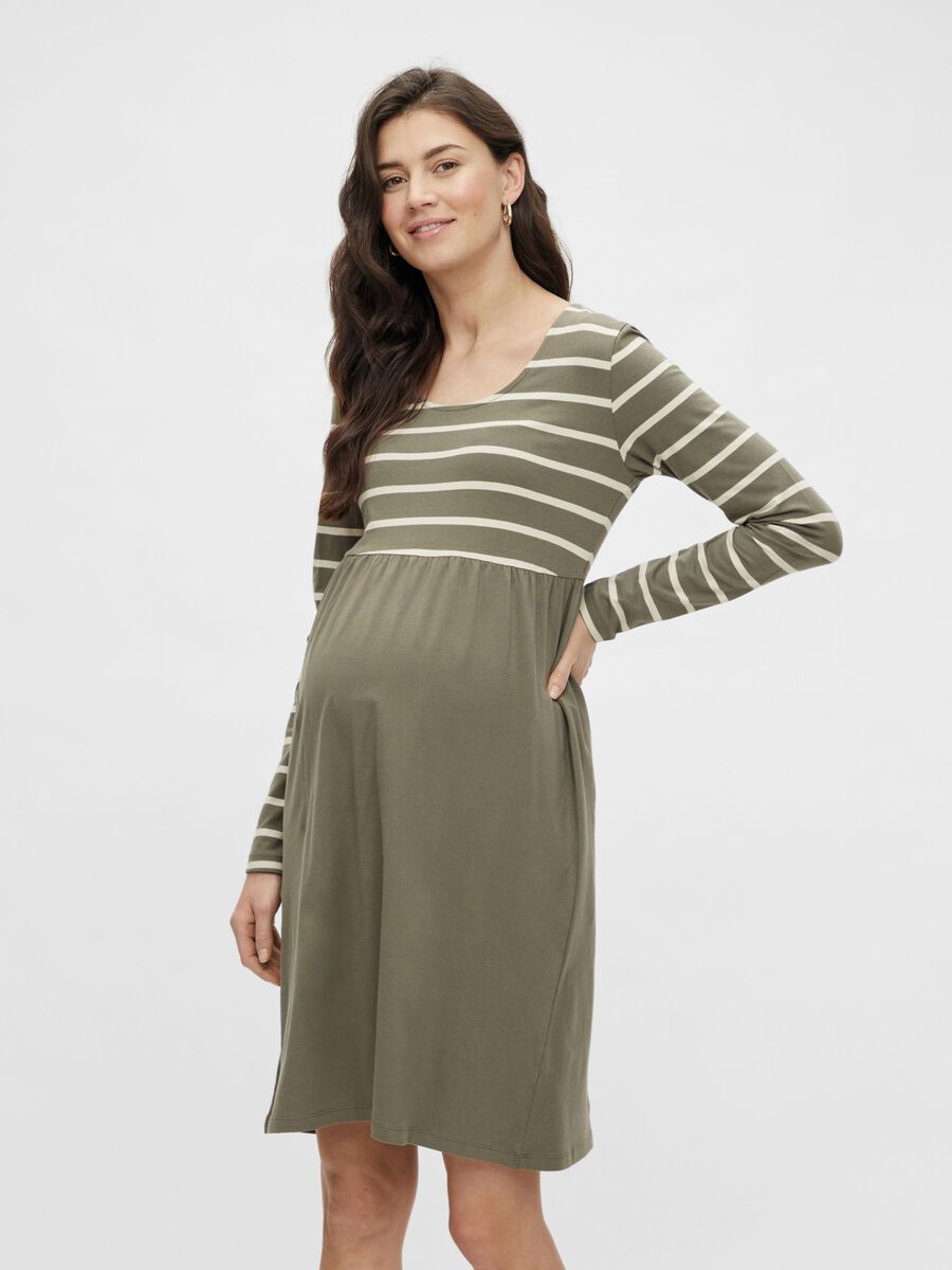 Mama.licious LONGSLEEVED MATERNITY DRESS, Dusty Olive, highres - 20010344_DustyOlive_923780_003.jpg