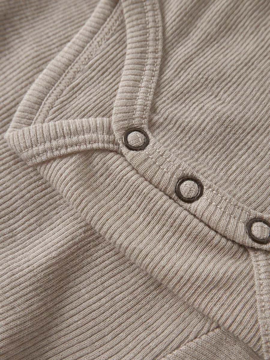Carousel image 5 LONG SLEEVED ROMPER, Feather Gray