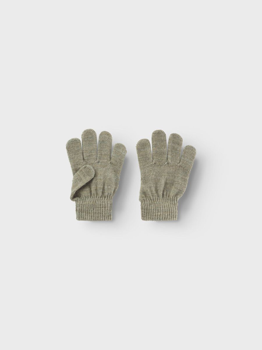 Name it RIB KNIT GLOVES, Vetiver, highres - 13215015_Vetiver_003.jpg