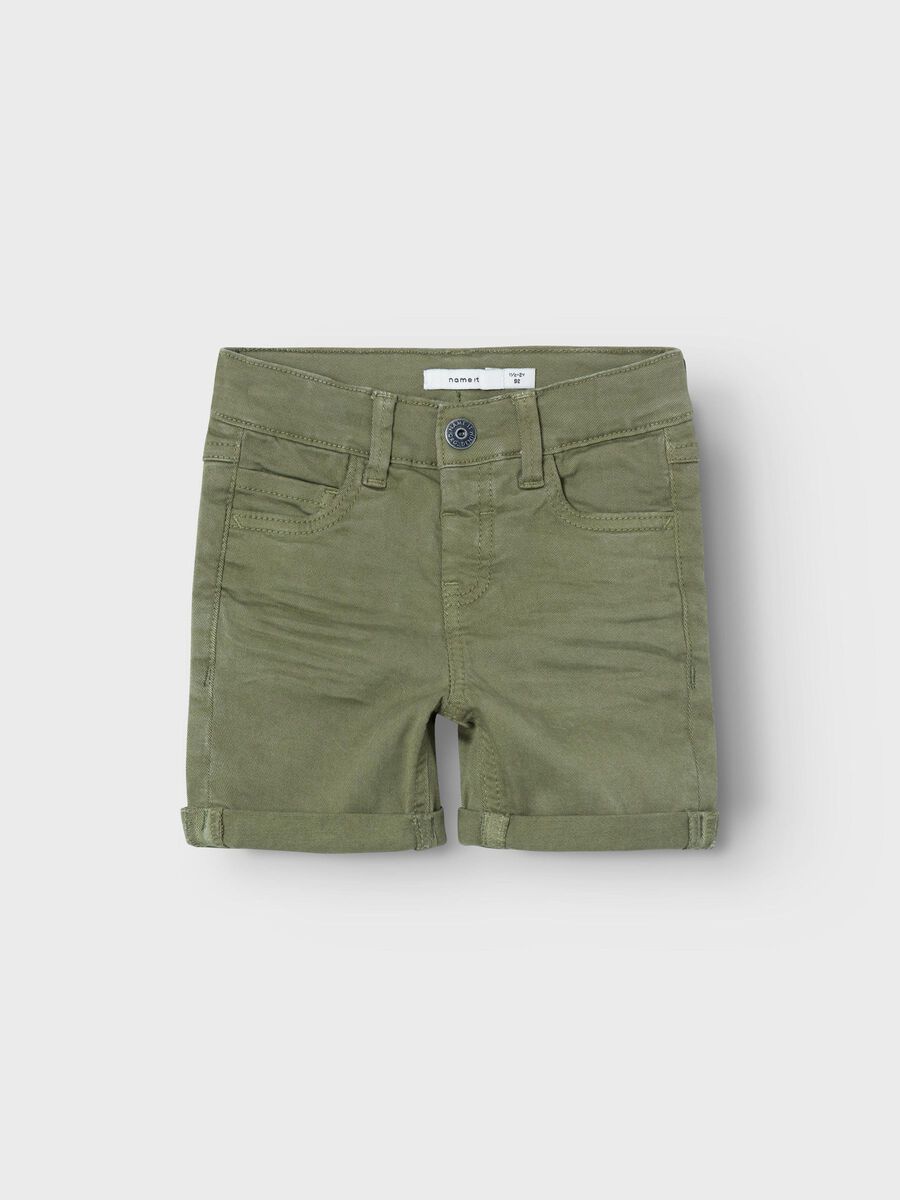 Name it SLIM-FIT LANG SHORTS, Deep Lichen Green, highres - 13226524_DeepLichenGreen_003.jpg