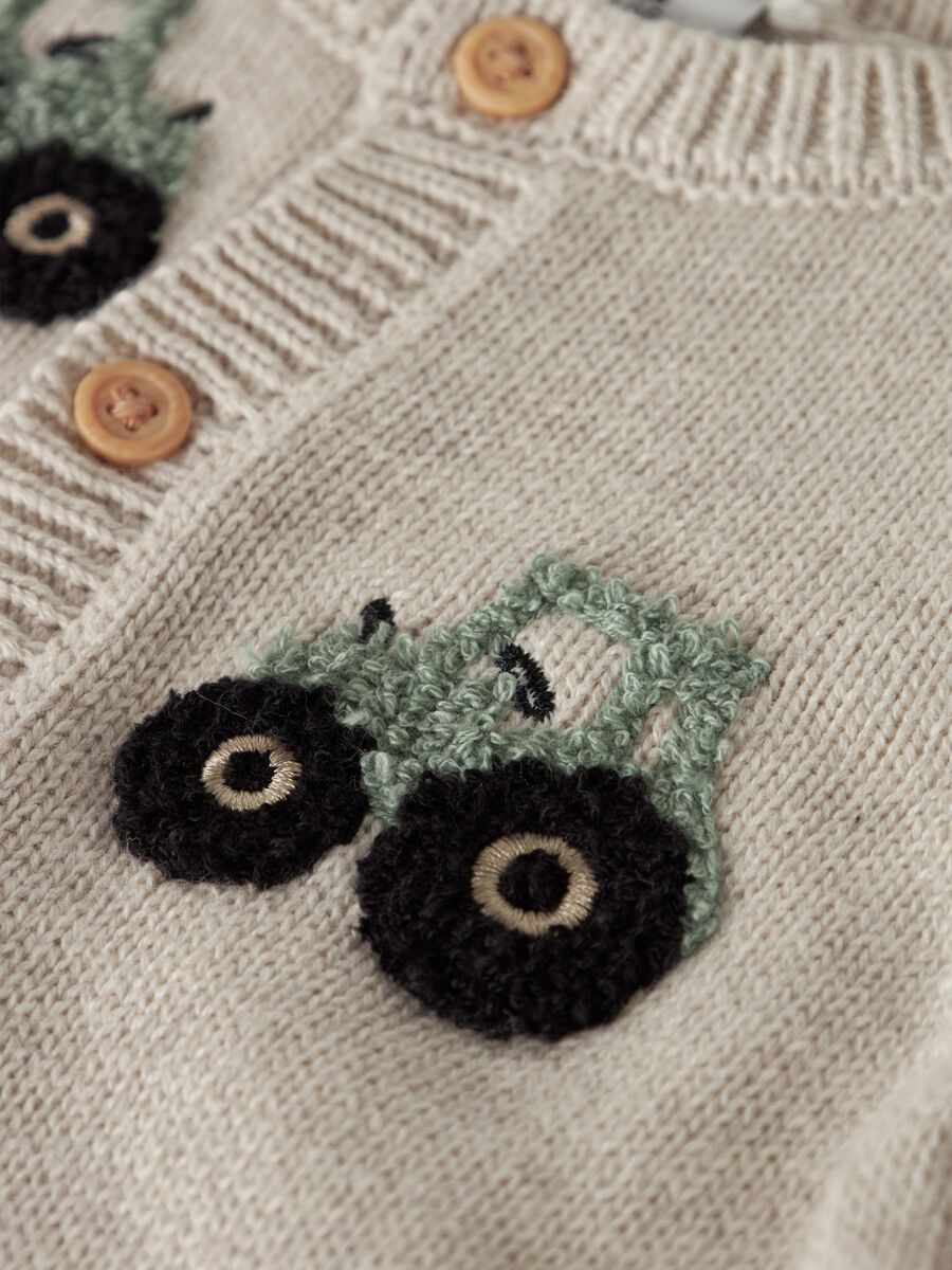 Carousel image 3 ORGANIC COTTON CARDIGAN, Peyote Melange