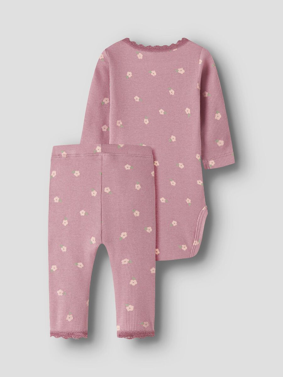 Product carousel image 2 ROMPER AND LEGGINGS SET, Lilas