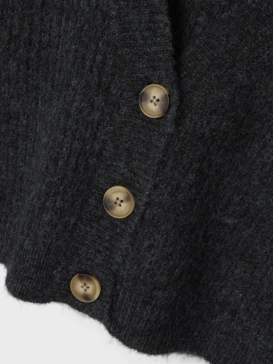 name it FIRKANTET STRIKKET CARDIGAN, Dark Grey Melange, highres - 13237218_DarkGreyMelange_005.jpg