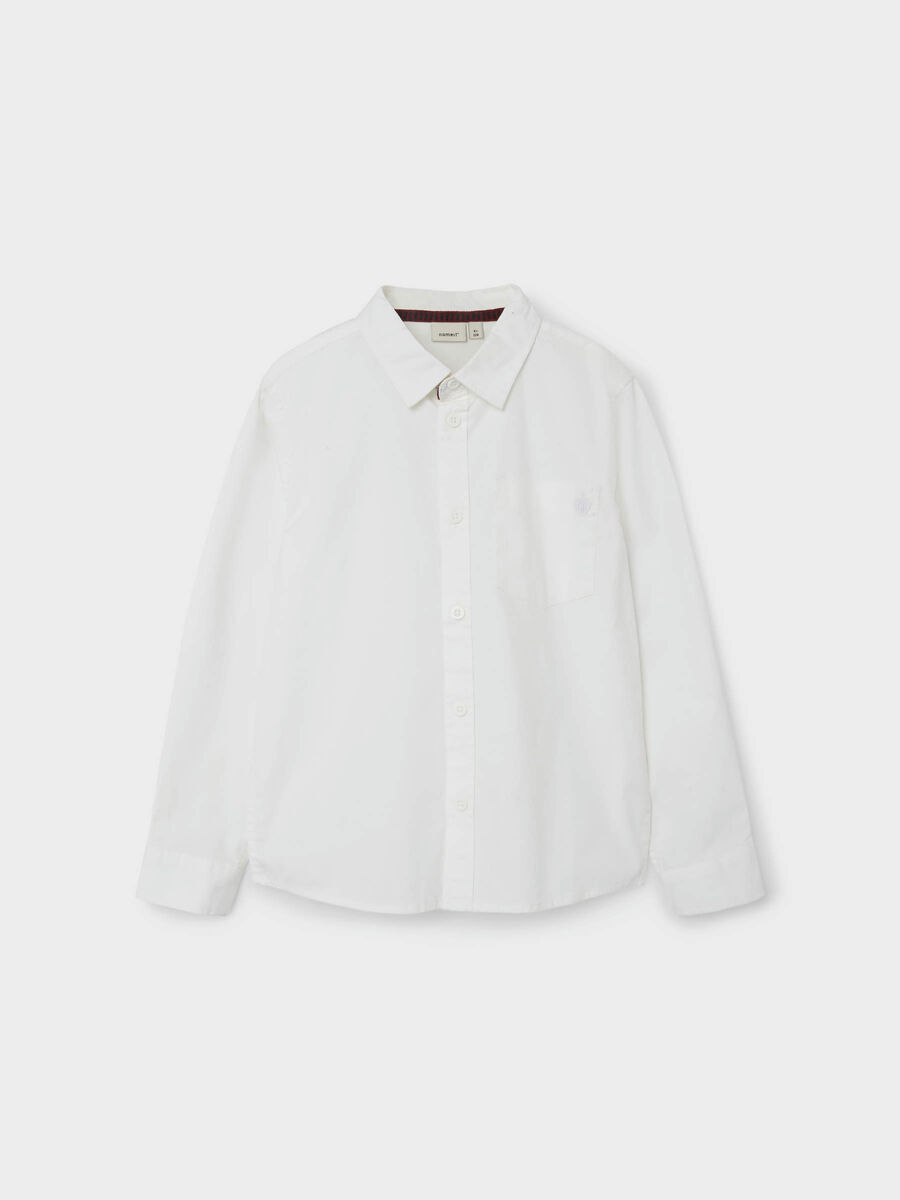 Name it POPLIN LONG SLEEVED SHIRT, Bright White, highres - 13204850_BrightWhite_003.jpg