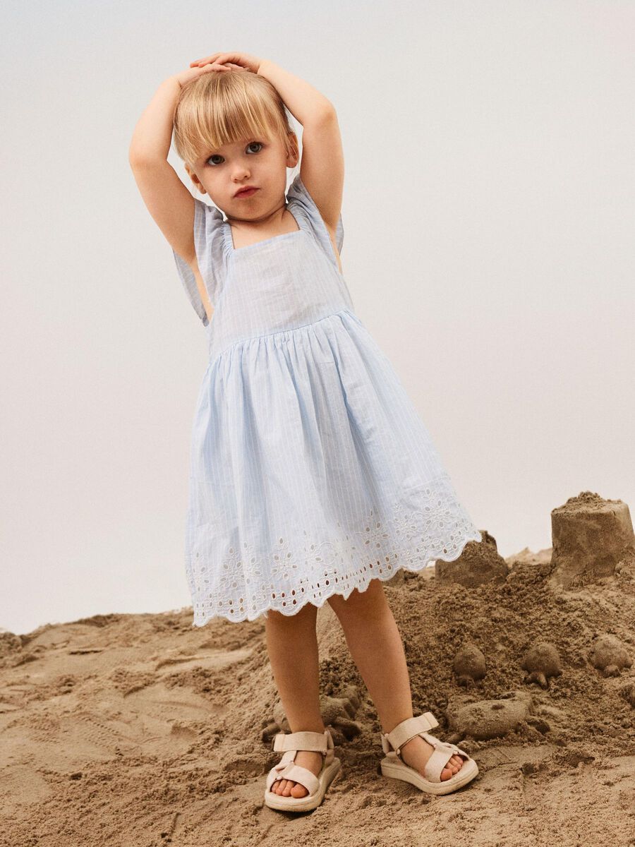 name it CAP SLEEVED DRESS, Chambray Blue, highres - 13227302_ChambrayBlue_007.jpg