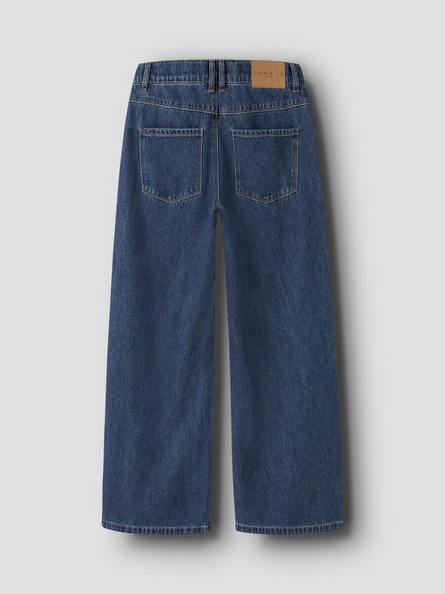 Carousel image - EXTRA WIDE LEG JEANS, Dark Blue Denim | 4