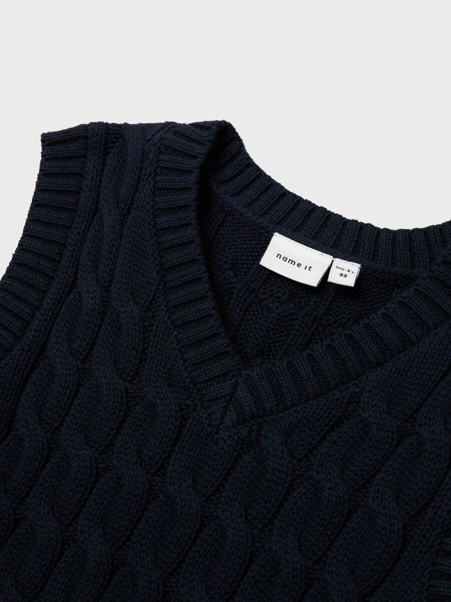 name it ORGANIC COTTON KNITTED VEST, Dark Sapphire, highres - 13235403_DarkSapphire_005.jpg