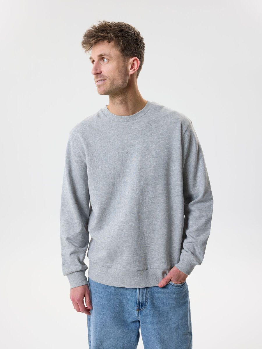 Product carousel image 1 REGULAR FIT CREW NECK SWEATSHIRT, Grey Melange