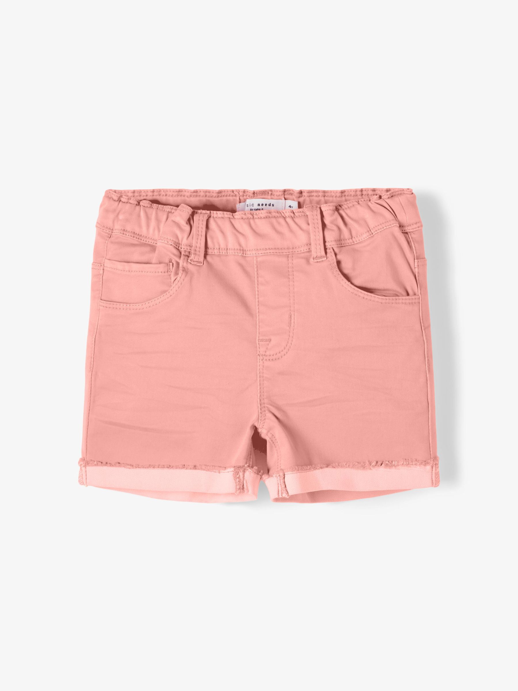 STRETCHY COTTON TWILL SHORTS (Pink 