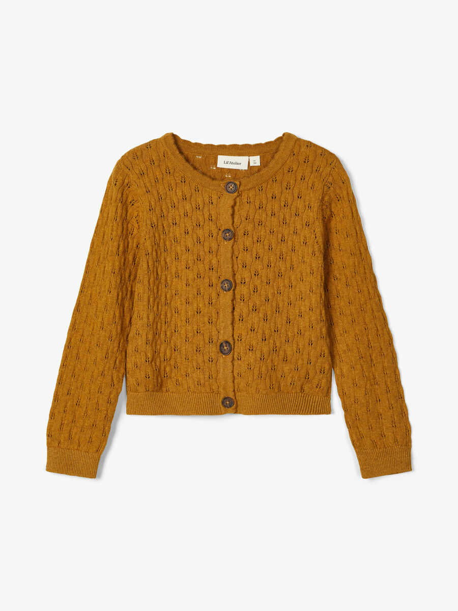 Name it BOMULL STRIKKET CARDIGAN, Cumin, highres - 13186530_Cumin_003.jpg