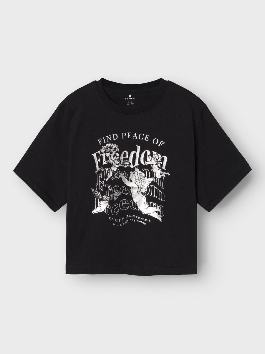 name it REGULAR FIT T-SHIRT, Black, highres - 13236161_Black_003.jpg