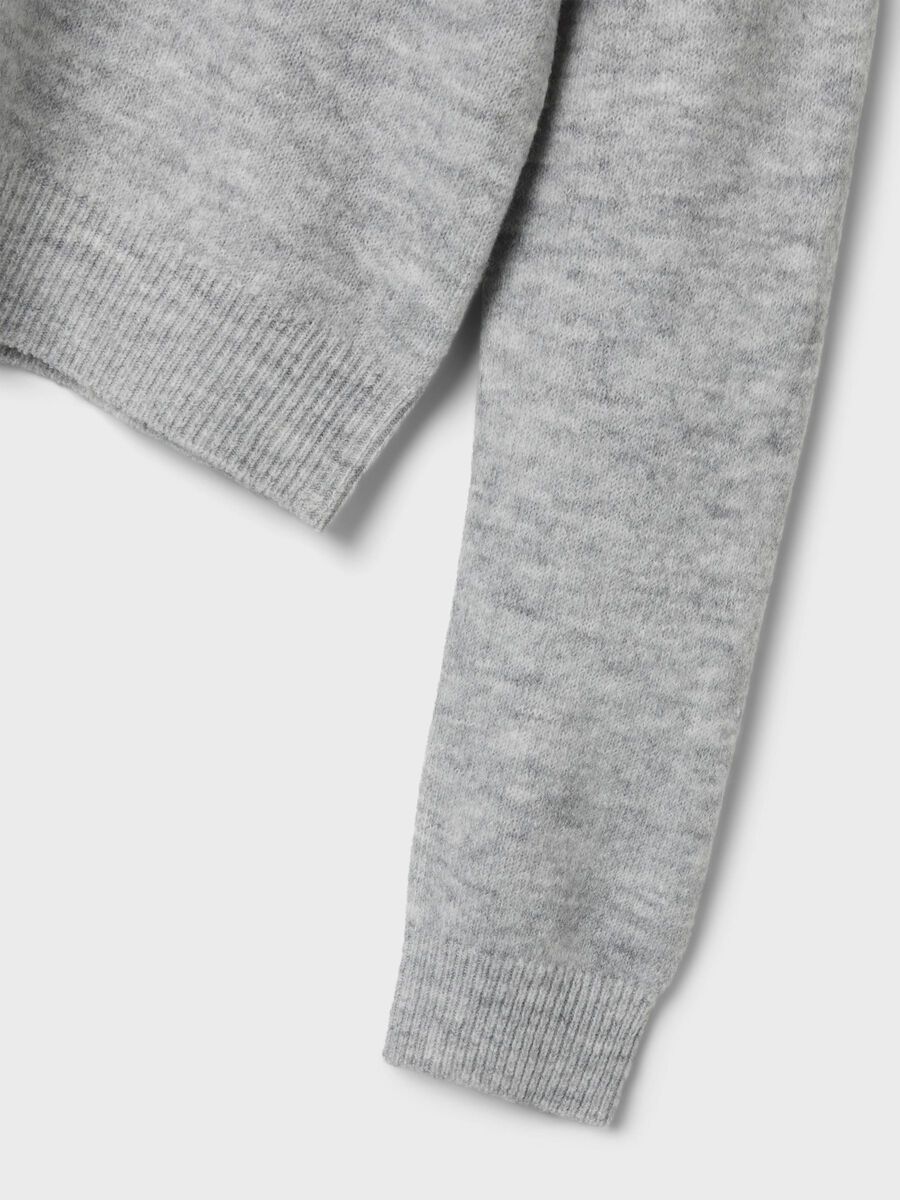 name it LONG SLEEVED KNITTED PULLOVER, Light Grey Melange, highres - 13235059_LightGreyMelange_1139945_005.jpg