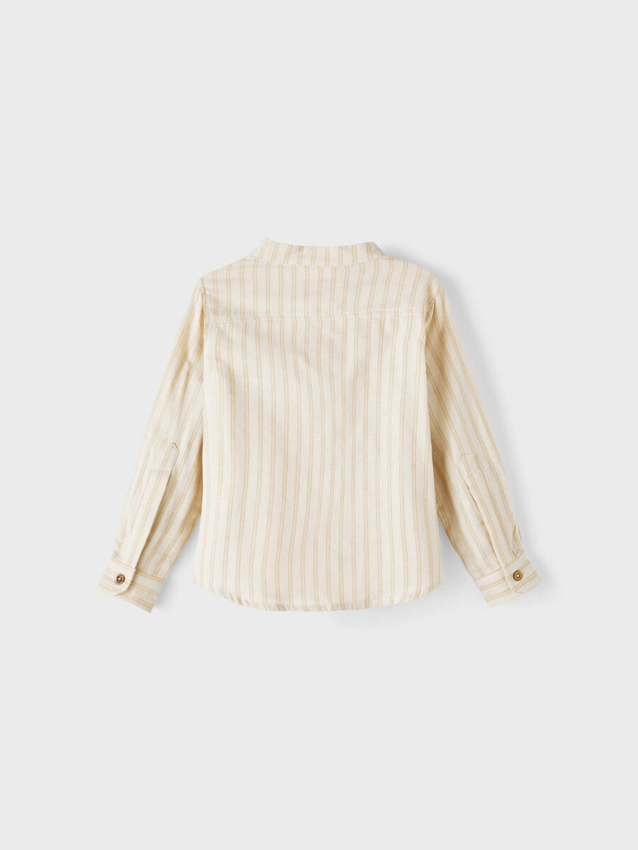 name it GRANDAD COLLAR LONG SLEEVED SHIRT, Fog, highres - 13211335_Fog_002.jpg